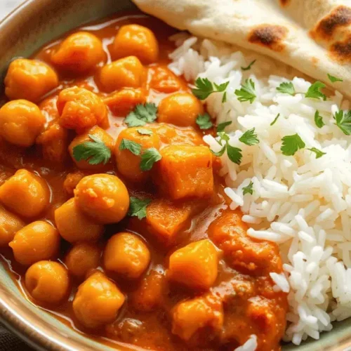 A bowl of Baluchi-style breakfast featuring chickpea curry, steamed rice, and naan bread, garnished with fresh parsley.