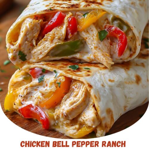 Chicken Bell Pepper Ranch Burritos