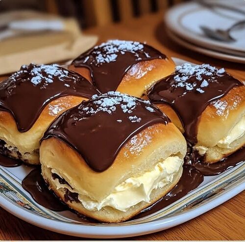 Boston Cream Pie Stuffed Hawaiian Rolls
