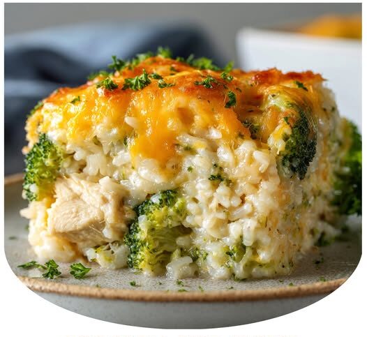 Broccoli, Rice, Cheese & Chicken Casserole