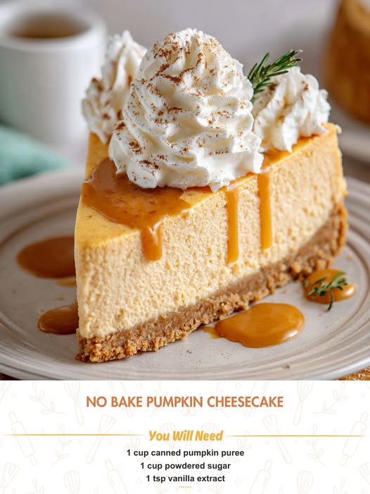 No Bake Pumpkin Cheesecake