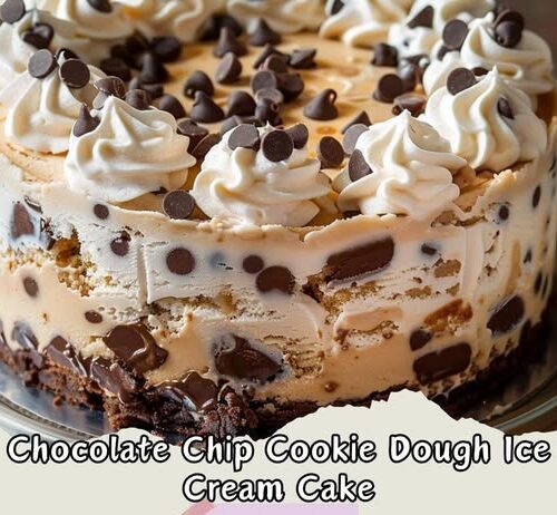 Chocolate Chip Cookie Dough Ice Cream Cake