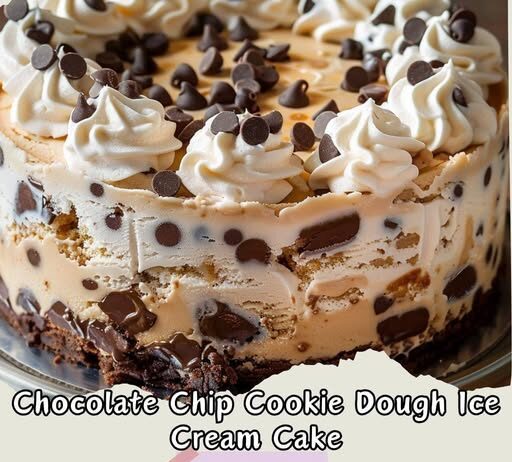 Chocolate Chip Cookie Dough Ice Cream Cake
