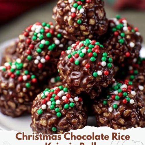 Christmas Chocolate Rice Krispie Balls