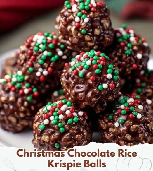 Christmas Chocolate Rice Krispie Balls