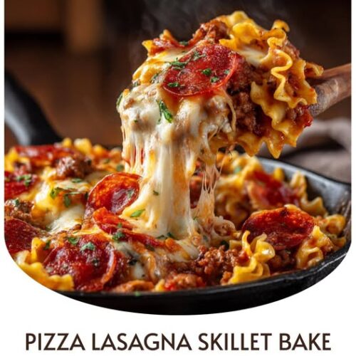 Pizza Lasagna Skillet Bake