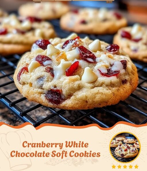Cranberry White Chocolate Soft Cookies