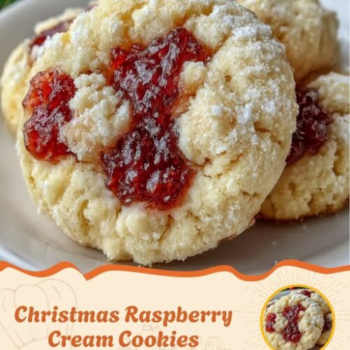 Christmas Raspberry Cream Cookies