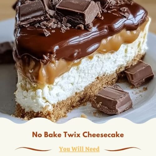 No Bake Twix Cheesecake