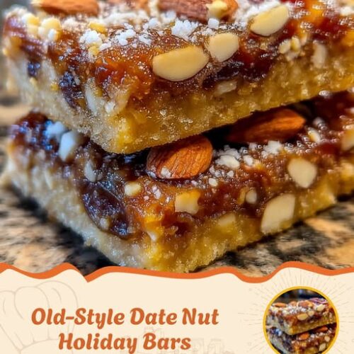 Old-Style Date Nut Holiday Bars