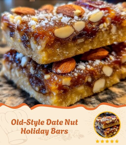 Old-Style Date Nut Holiday Bars