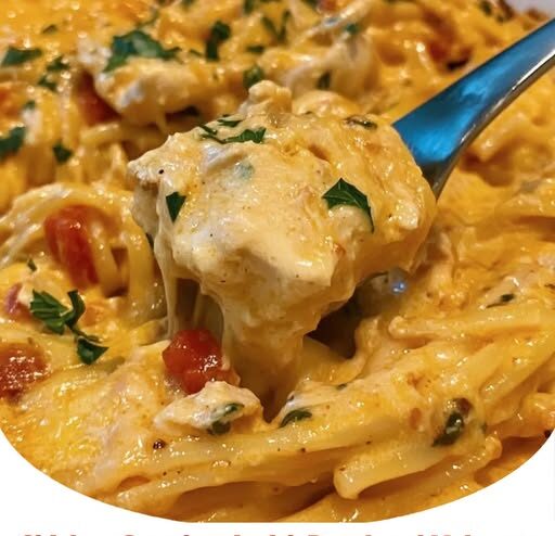 Chicken Spaghetti with Rotel and Velveeta