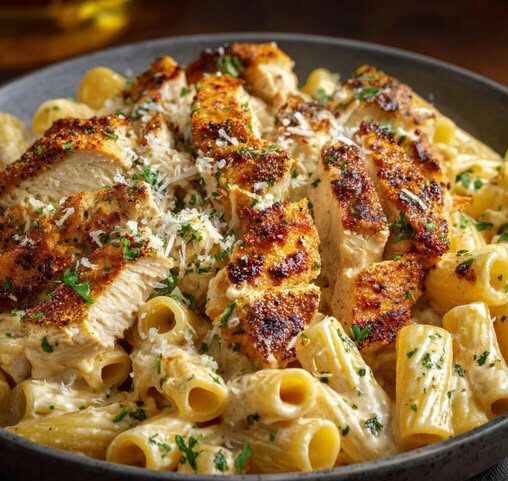 Creamy Rigatoni Alfredo Cajun