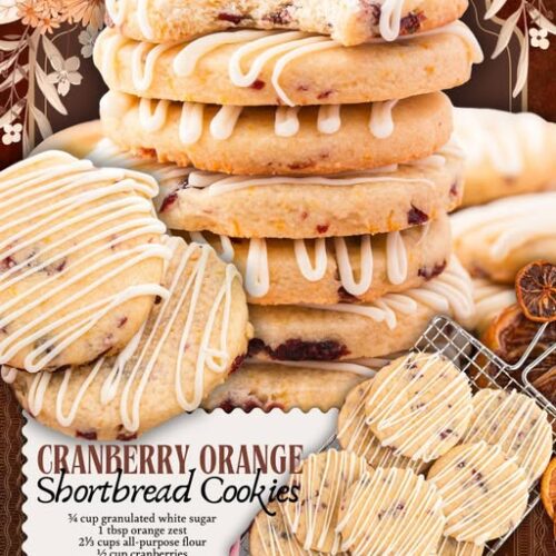CRANBERRY ORANGE SHORTBREAD COOKIES