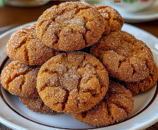 Gingerbread Crinkle Cookies