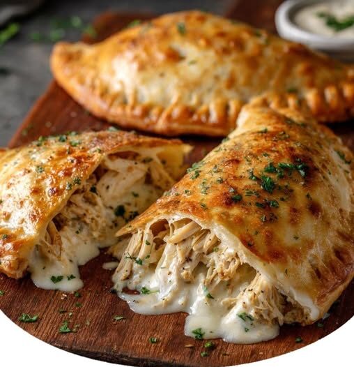Chicken Alfredo Air Fryer Calzones Recipe