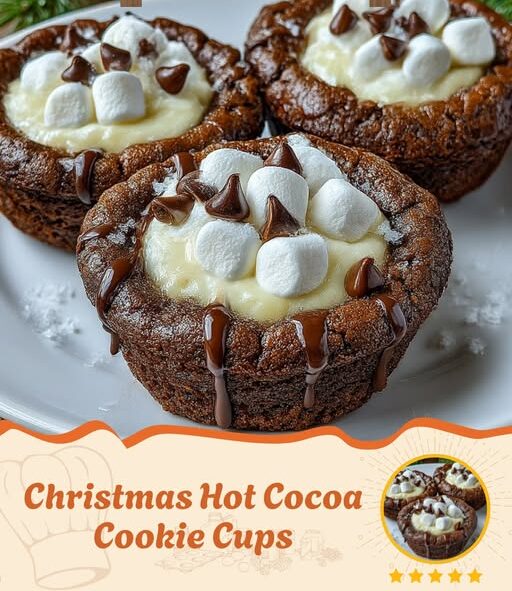 Christmas Hot Cocoa Cookie Cups