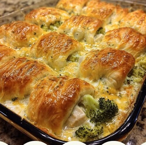 Creamy Broccoli Chicken Crescent Bake