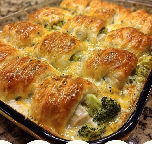 Creamy Broccoli Chicken Crescent Bake