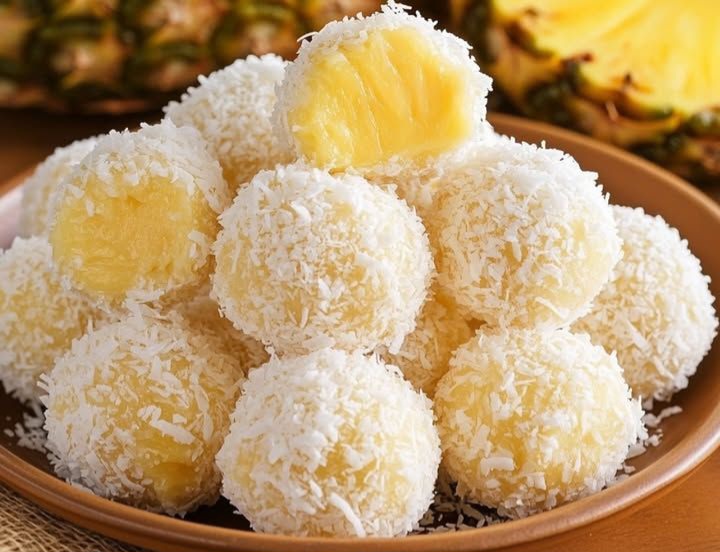 Pineapple coconut no bake balls