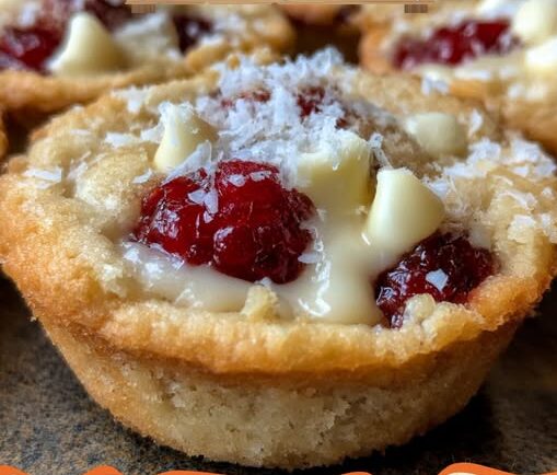 Raspberry White Chocolate Christmas Cookie Cups