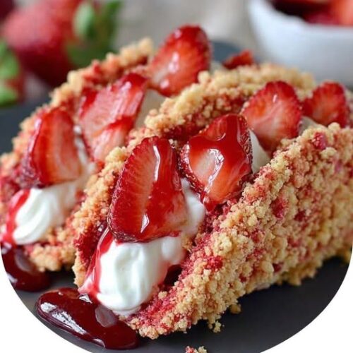 Strawberry Crunch Cheesecake Tacos