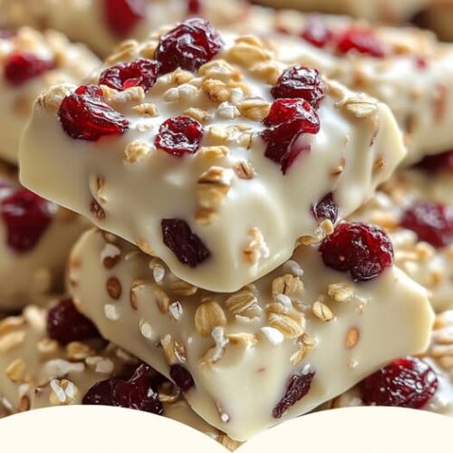 No-Bake White Chocolate Cranberry Oat Clusters