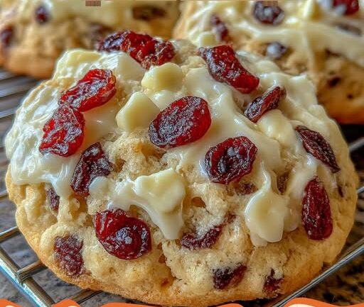 Cranberry Cream Soft Frosted Cookies