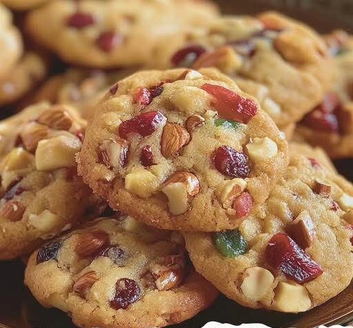 Decadent Chewy Fruitcake Cookies