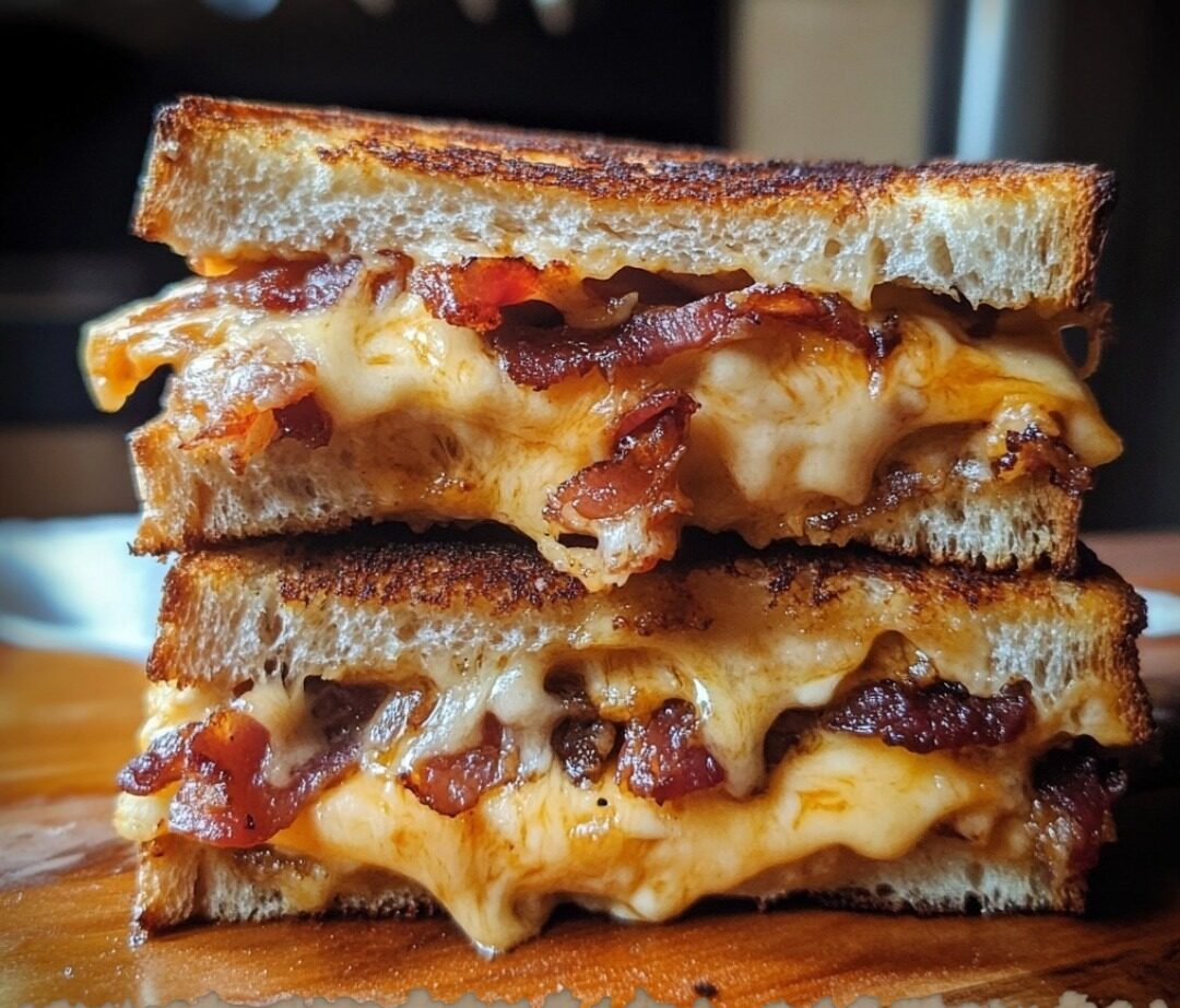 Smoky Bacon Cheddar Grilled Cheese Bake