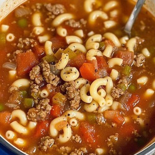 Beef and Macaroni Soup