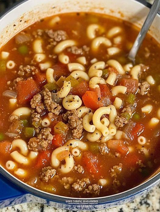 Beef and Macaroni Soup