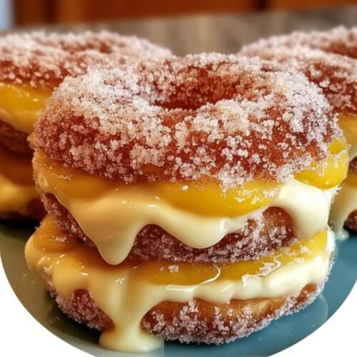 Peach Cobbler Cheesecake Donuts