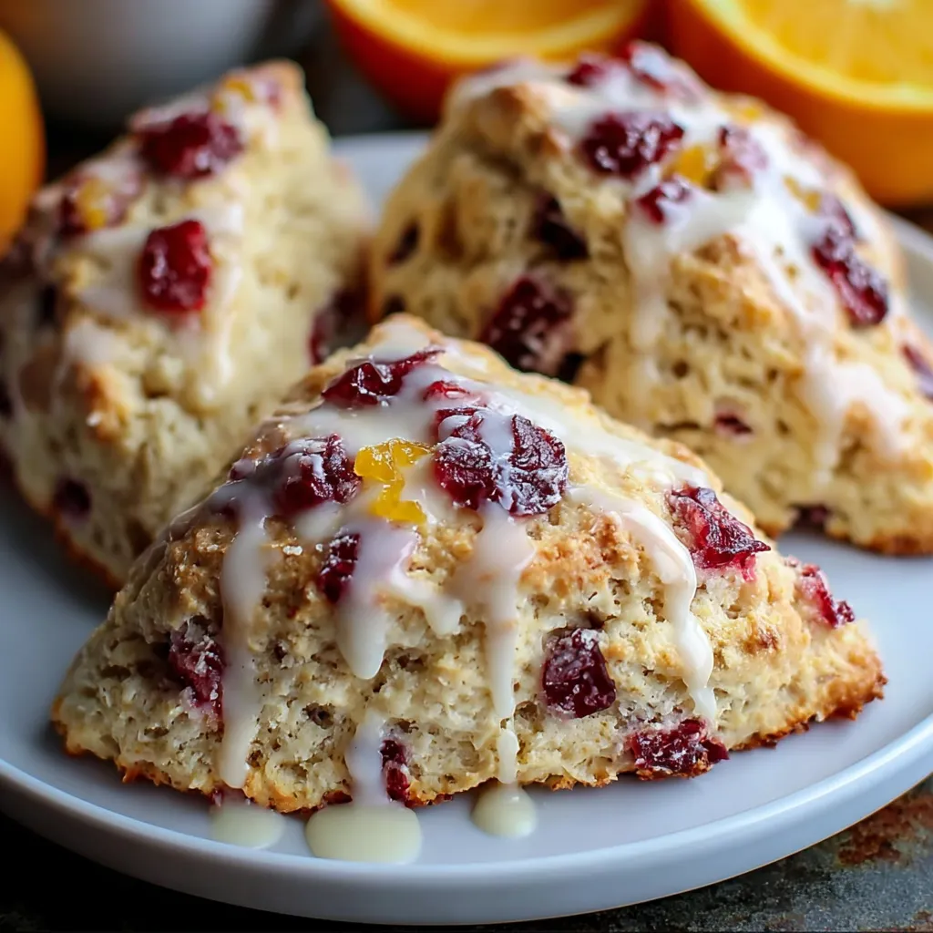 Cranberry Orange Sour Cream Scones
