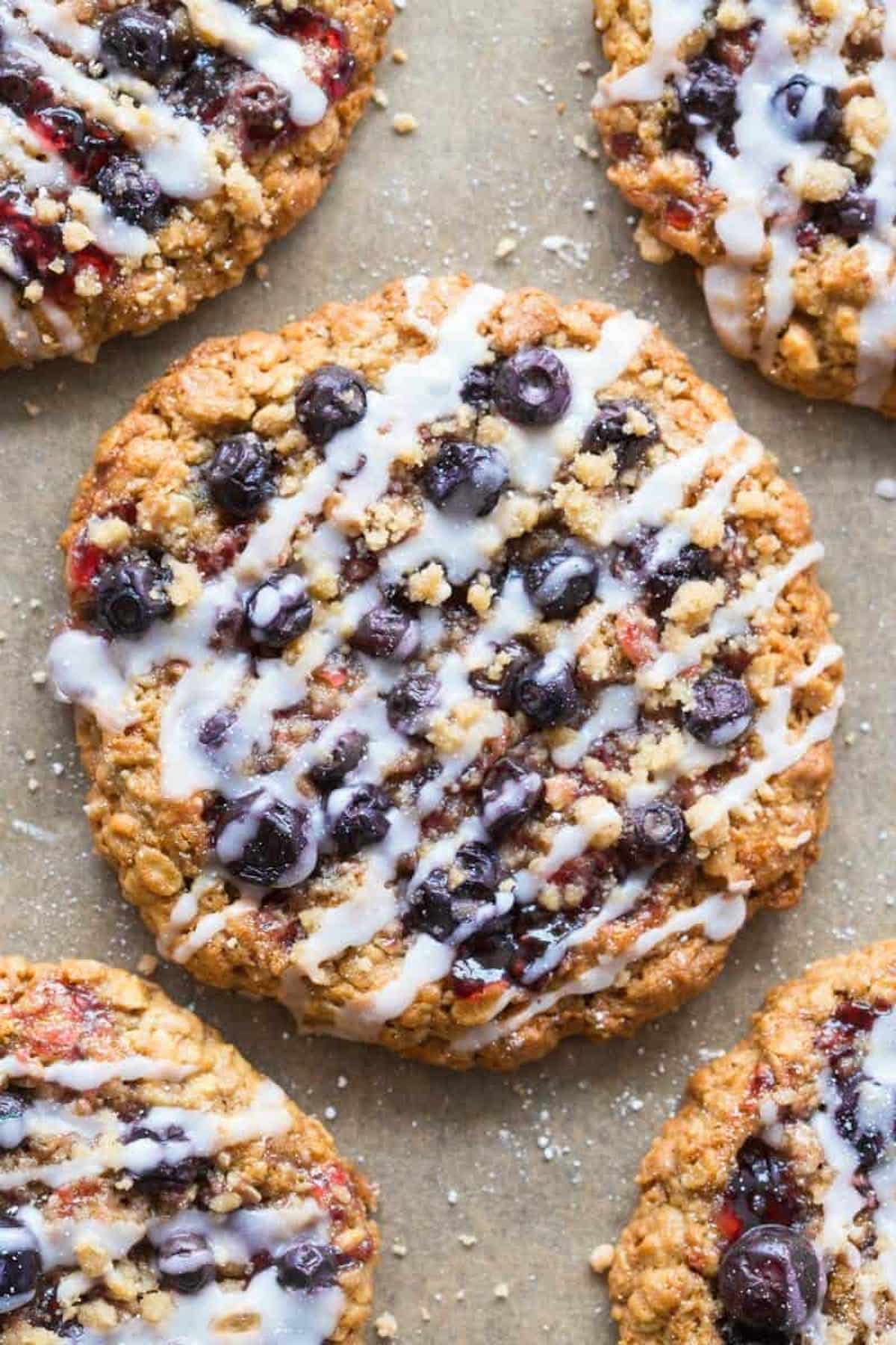 blueberry oatmeal cookies